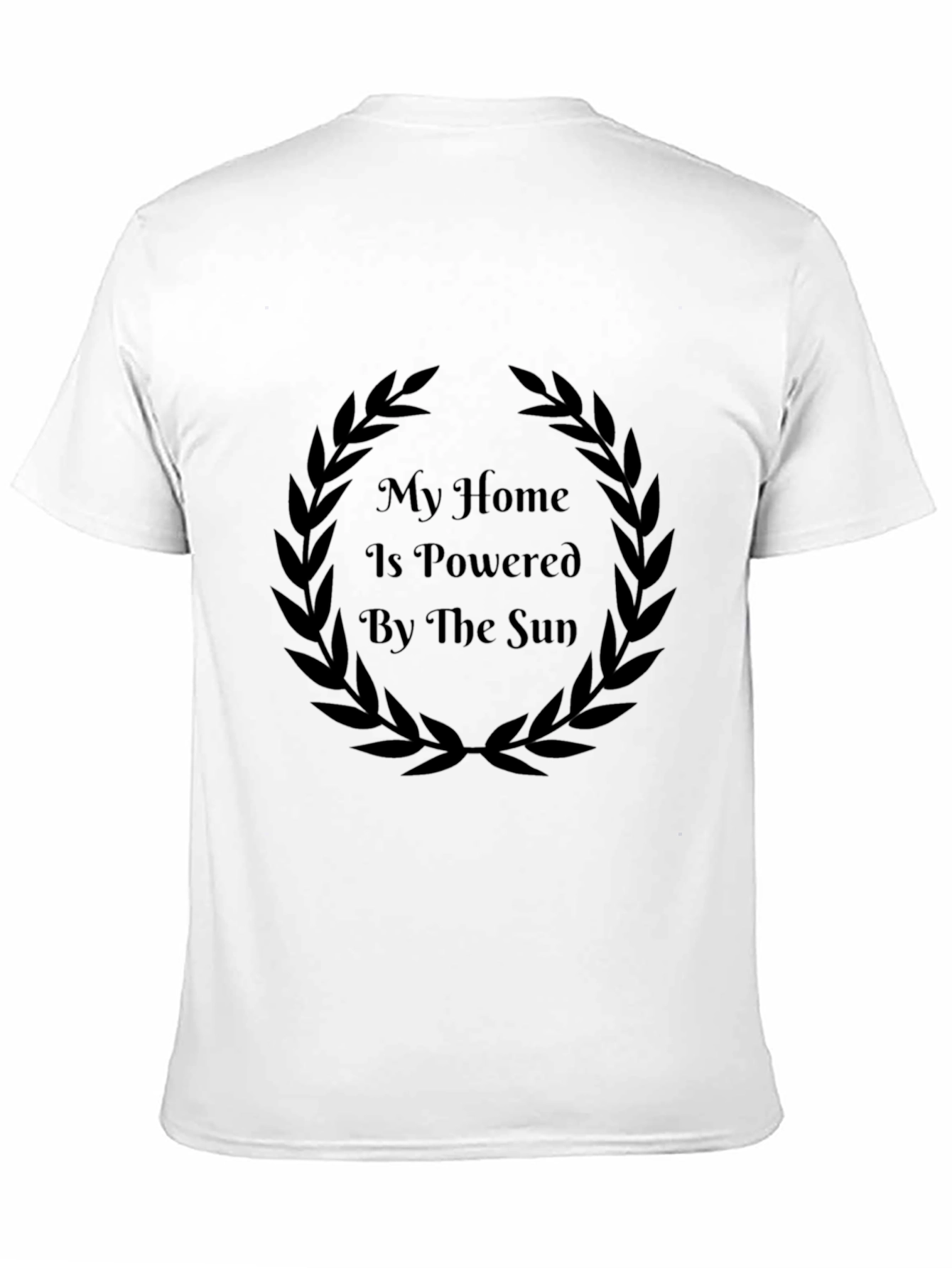 Eco-Friendly Powered by the Sun Black Tee