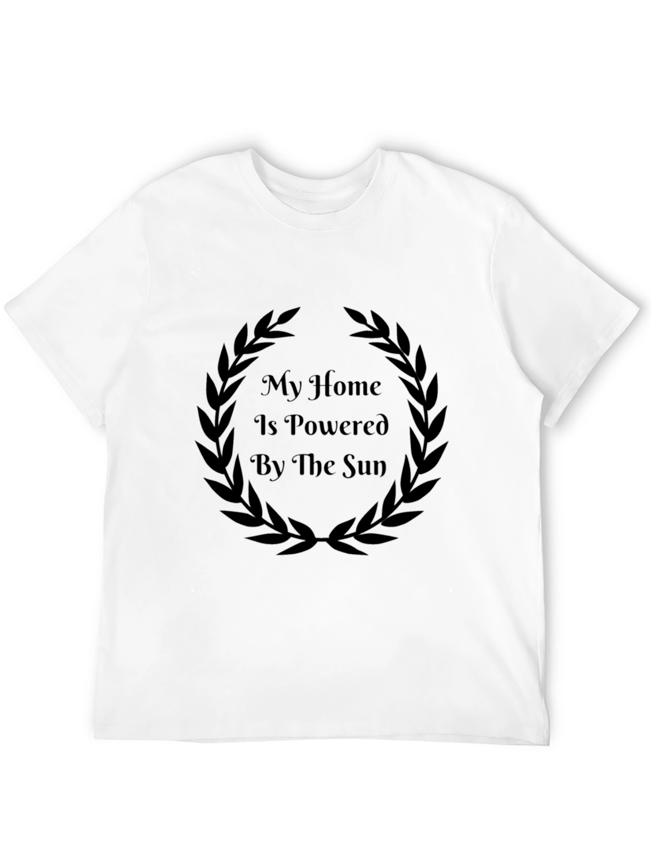Eco-Friendly Powered by the Sun Black Tee