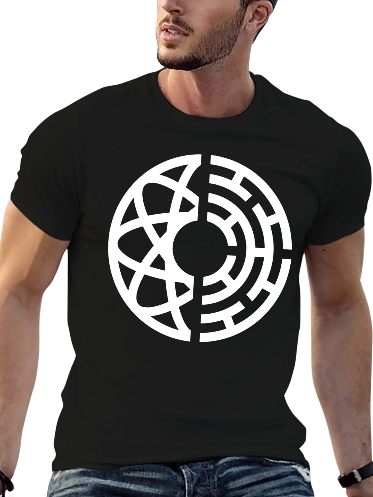 Abstract Design Black T-Shirt