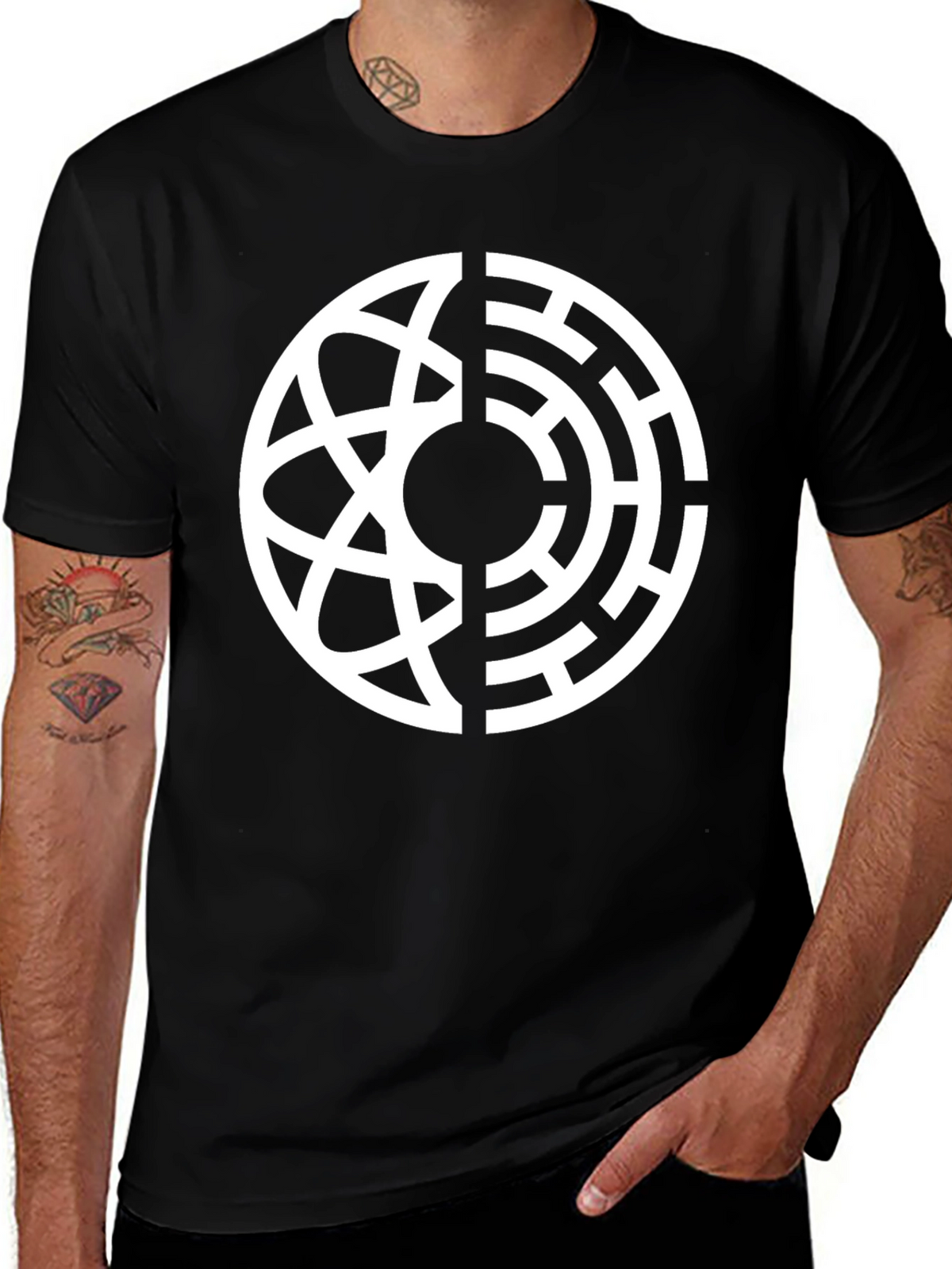 Abstract Design Black T-Shirt