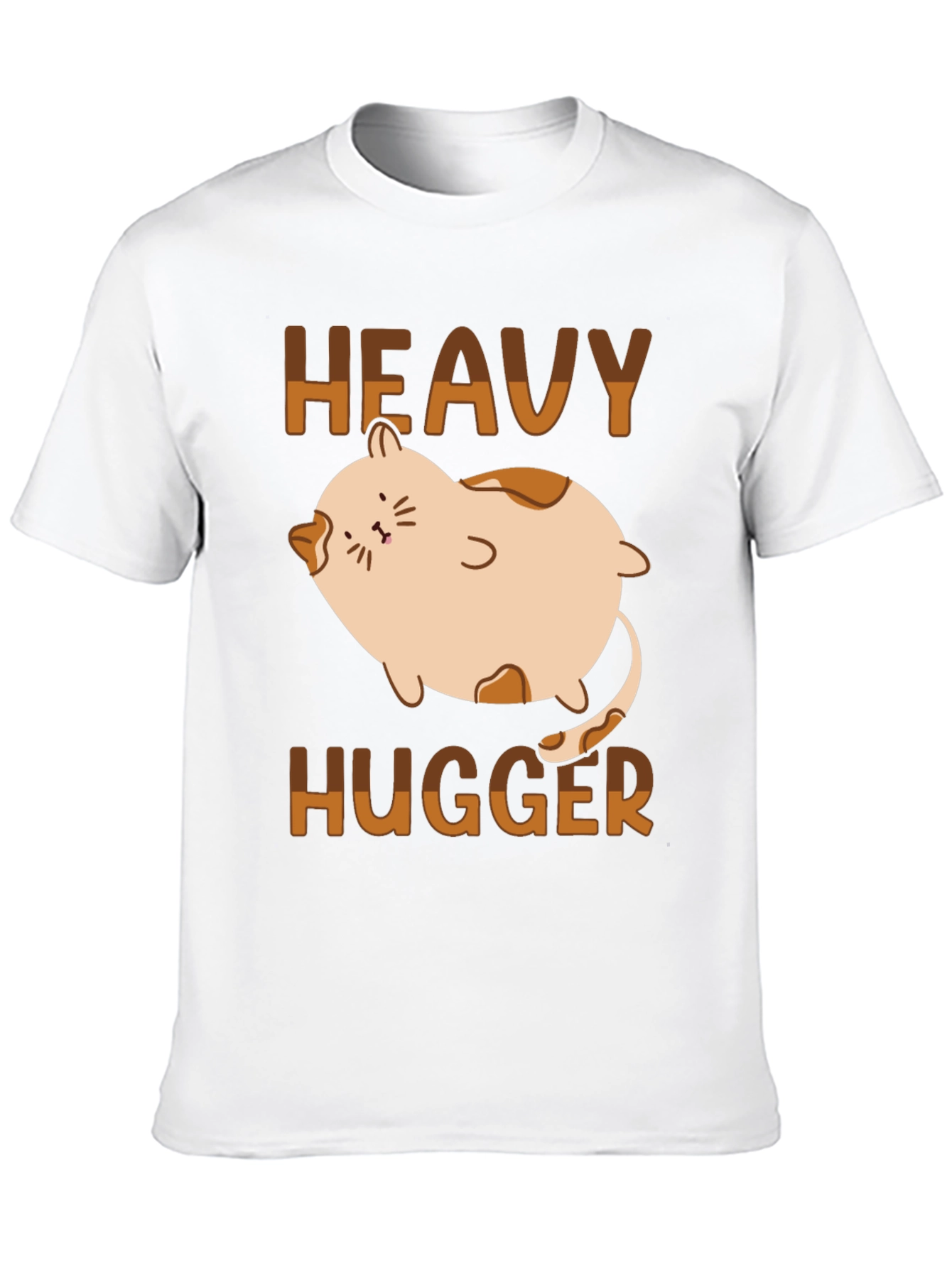 Heavy Hugger Cat T-Shirt - Cute Graphic Tee