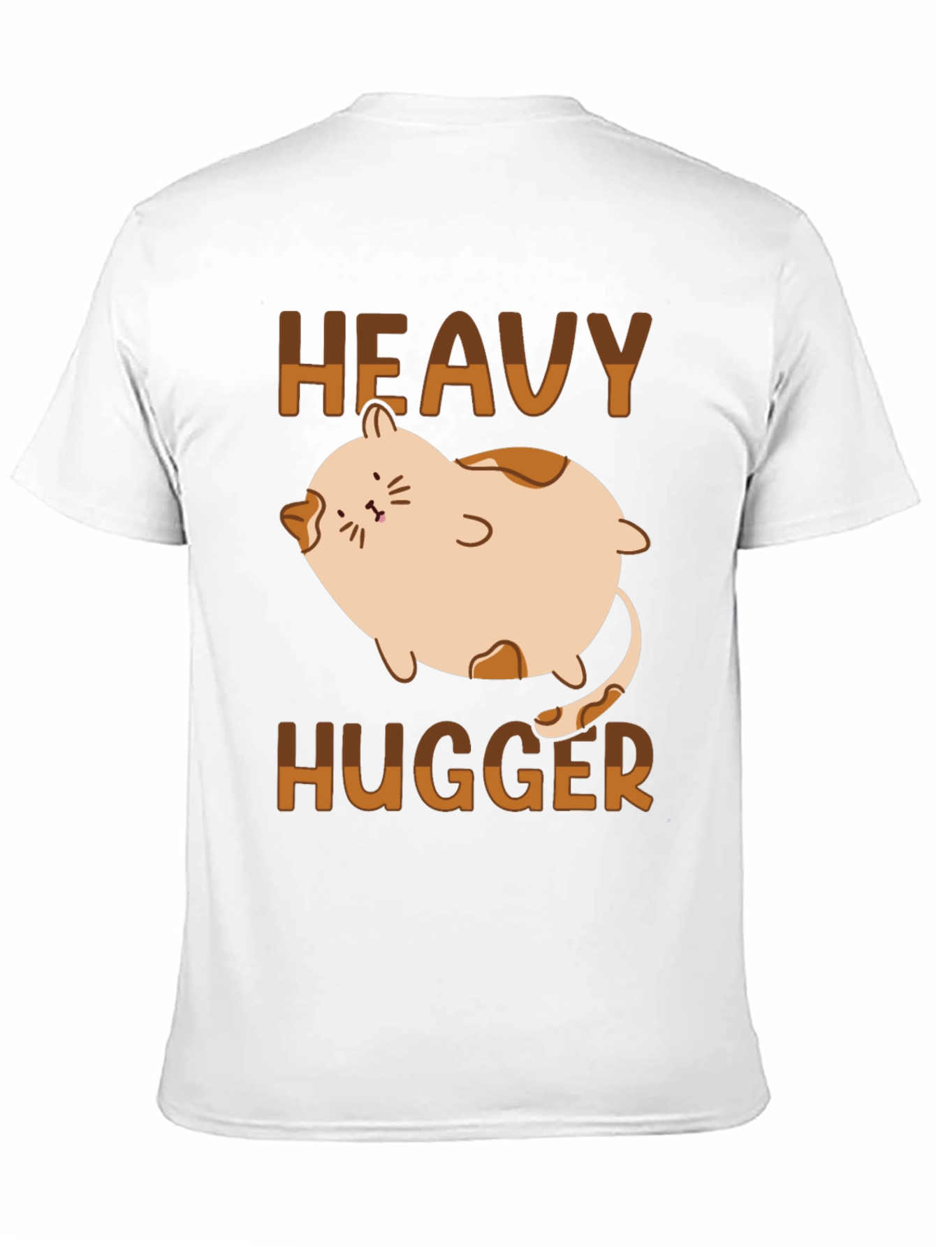 Heavy Hugger Cat T-Shirt - Cute Graphic Tee