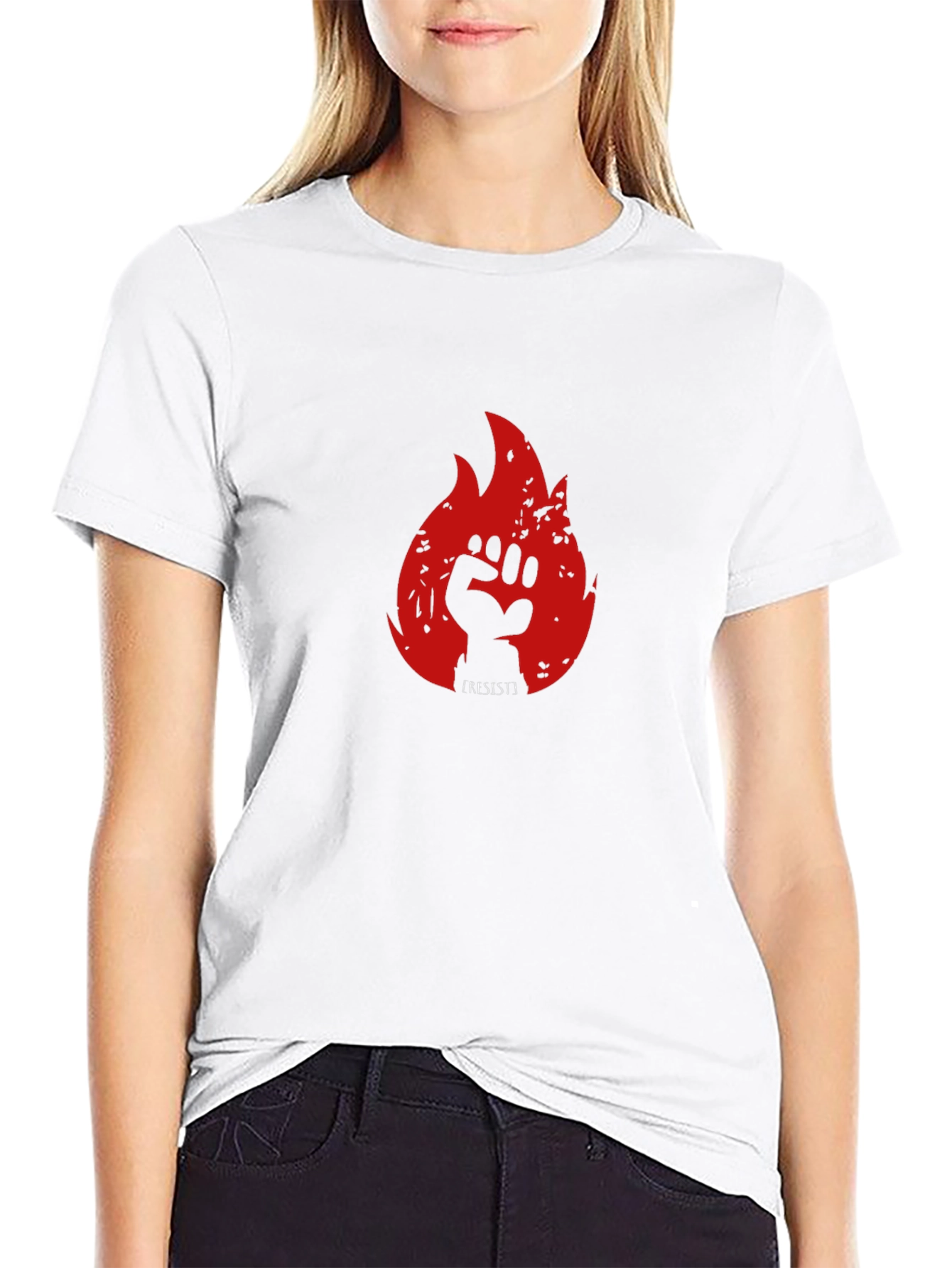 Resist Flame Graphic Tee - Black