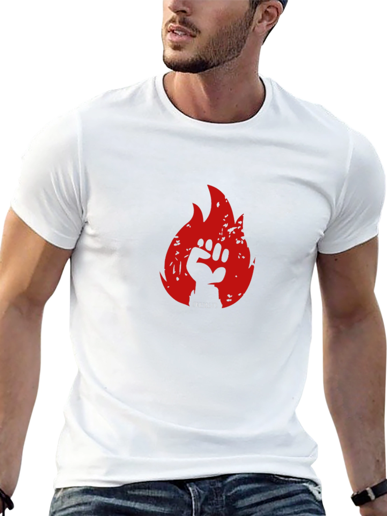 Resist Flame Graphic Tee - Black