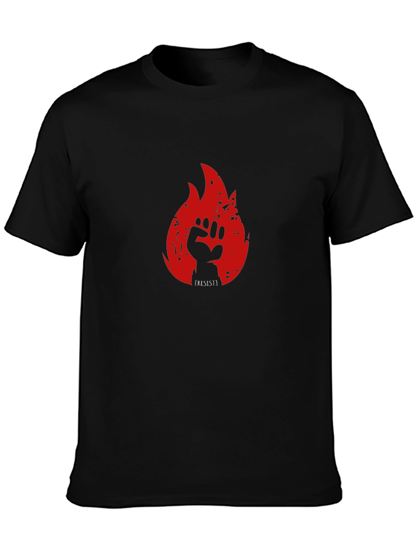 Resist Flame Graphic Tee - Black