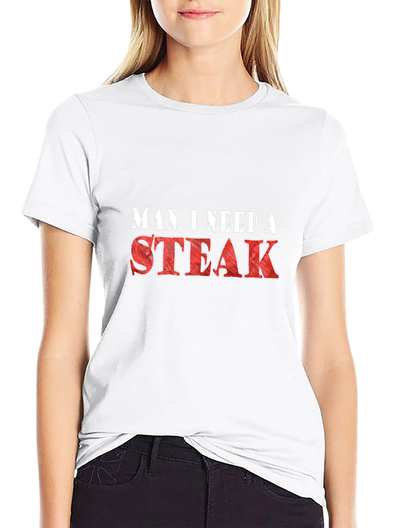 Man I Need a Steak Funny Graphic T-Shirt