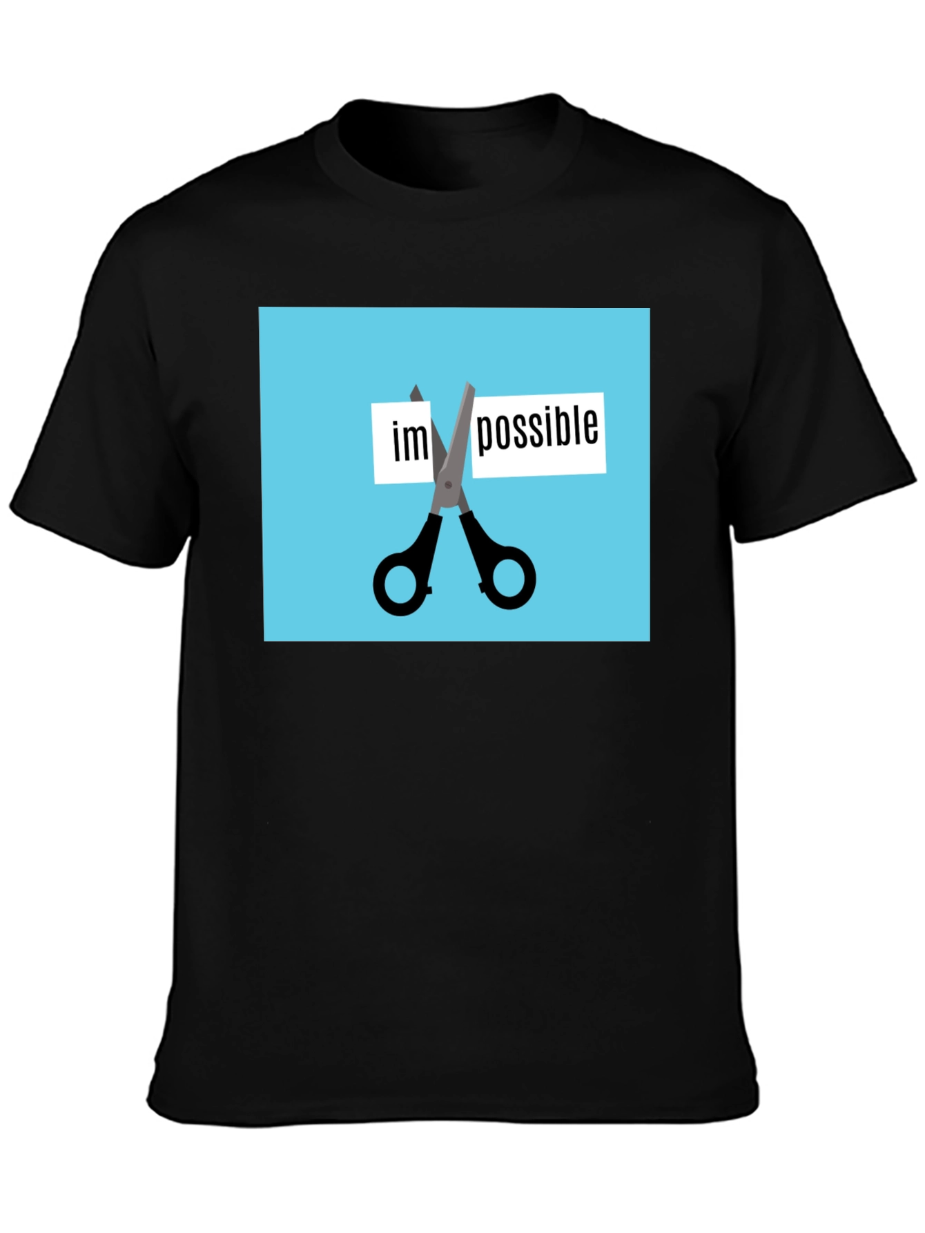 Motivational Impossible Cutout Graphic Tee