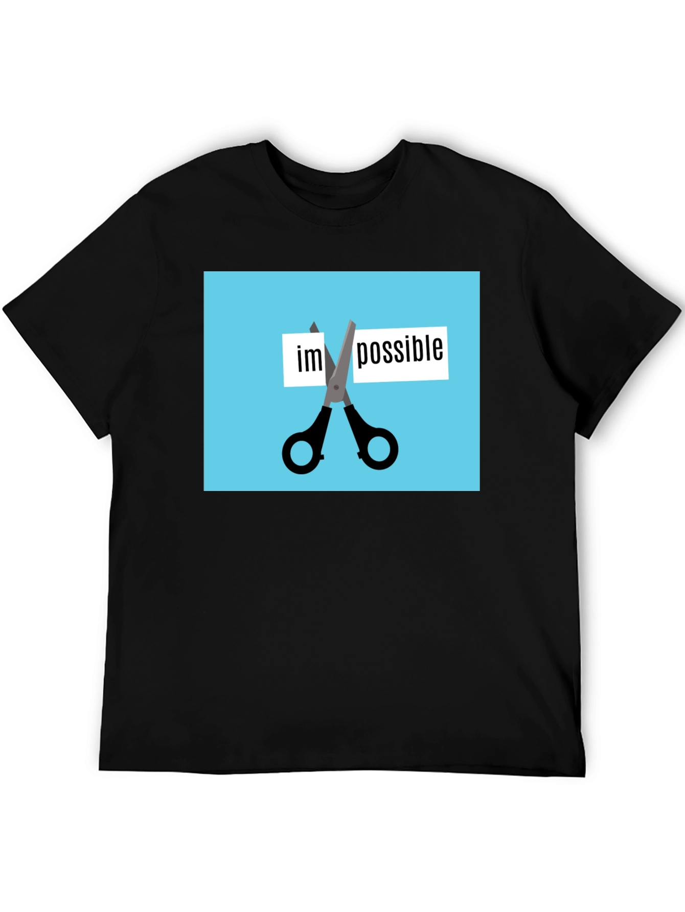 Motivational Impossible Cutout Graphic Tee