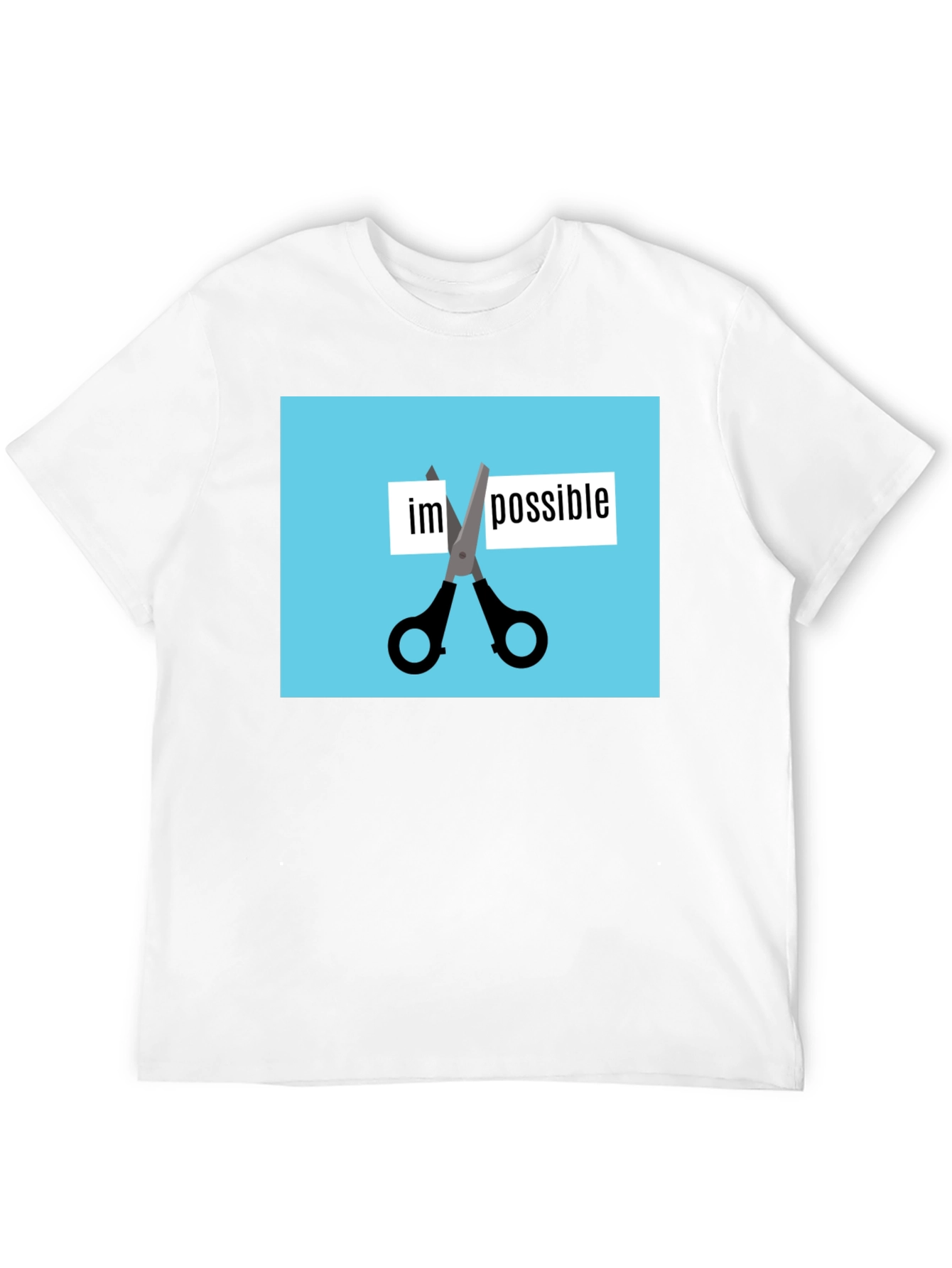 Motivational Impossible Cutout Graphic Tee