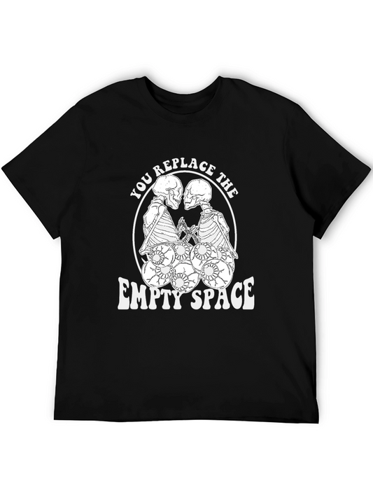 Skeletal Embrace Graphic Tee - You Replace The Empty Space