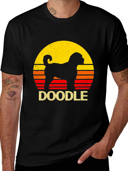 Vintage Doodle Dog Graphic T-Shirt