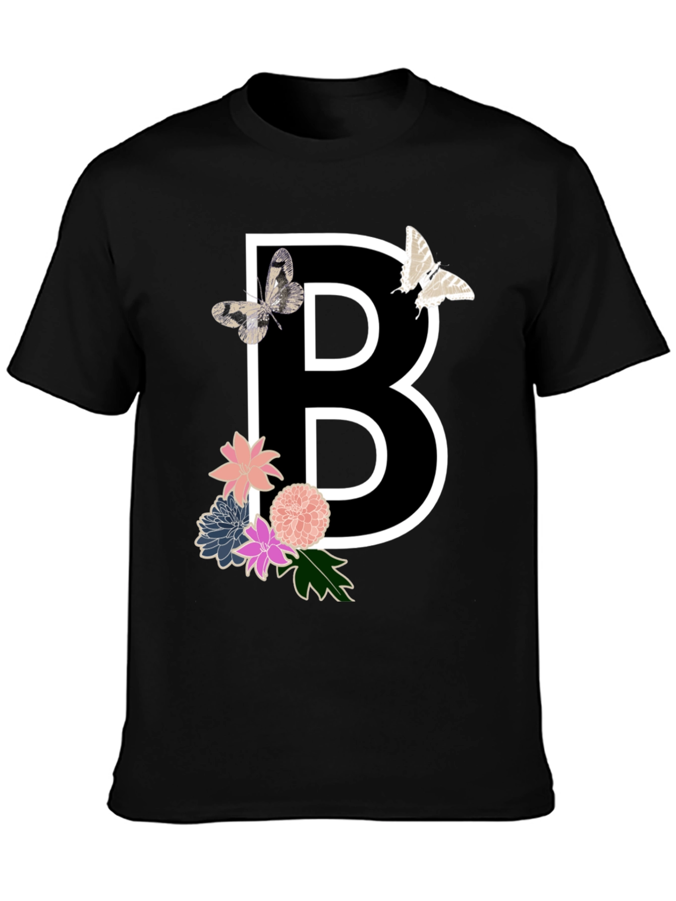 Floral B Initial T-Shirt