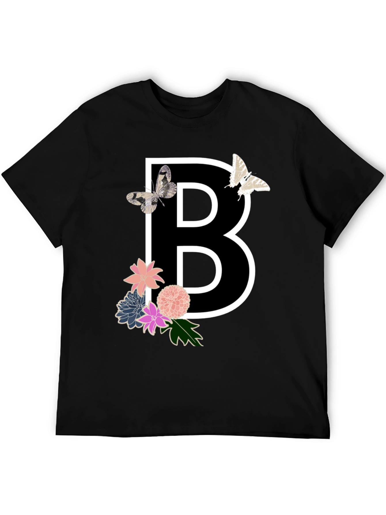 Floral B Initial T-Shirt