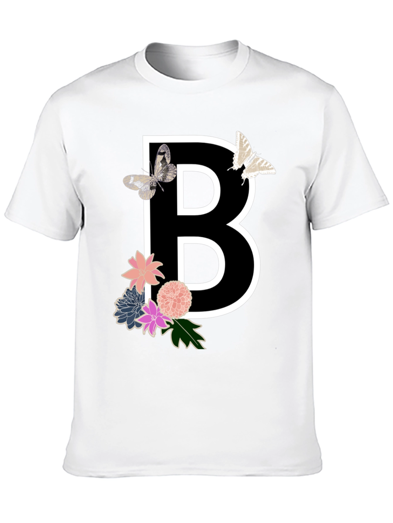 Floral B Initial T-Shirt