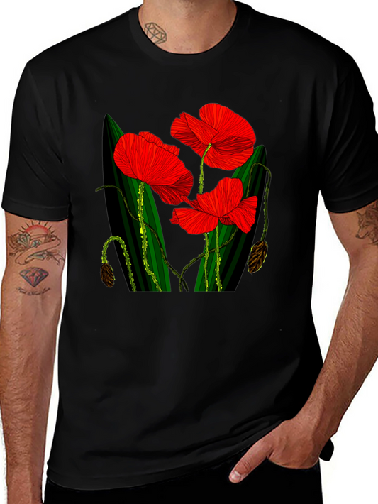 Red Floral Print T-Shirt