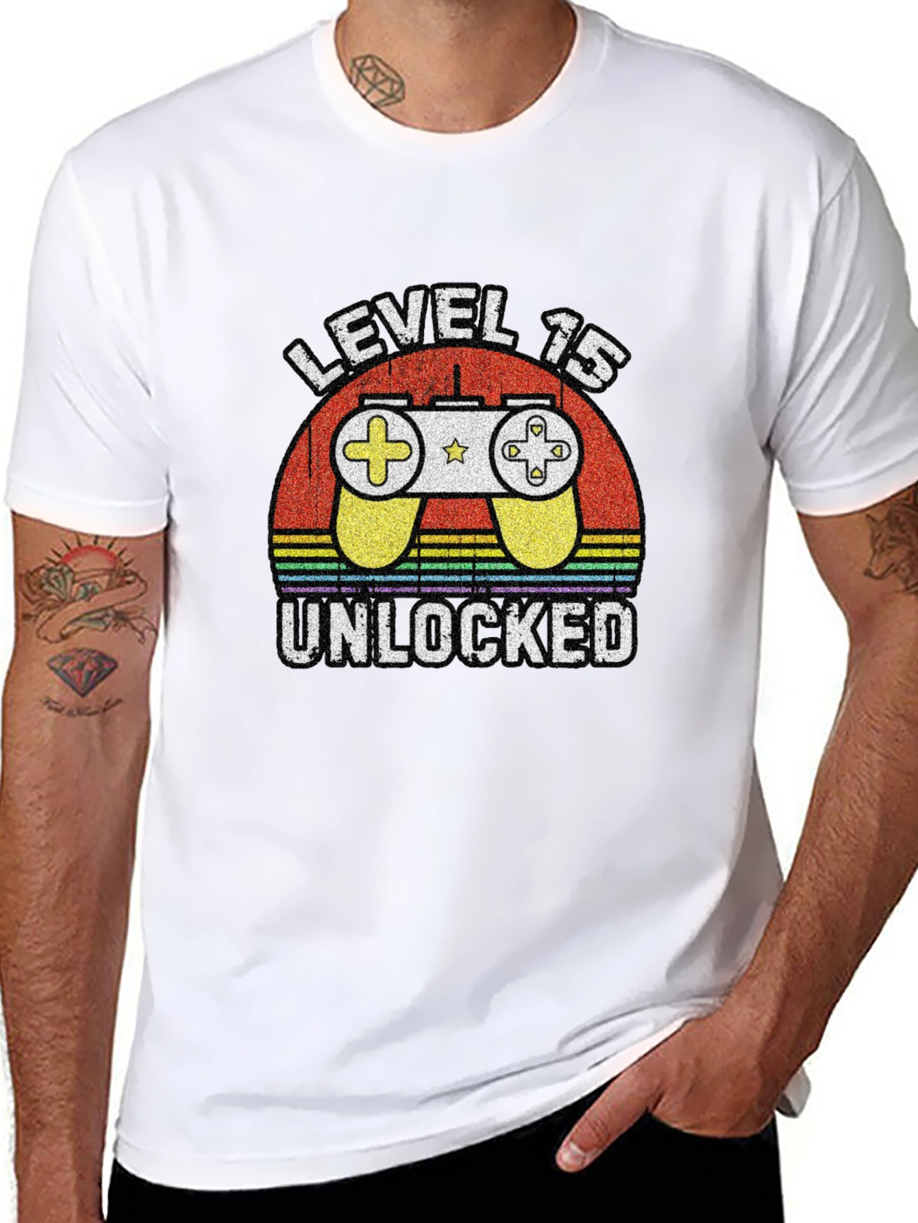 Level 15 Unlocked Gamer T-Shirt Birthday Gift