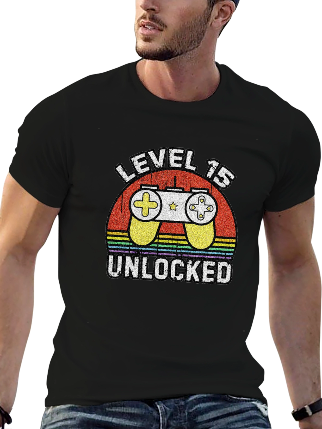 Level 15 Unlocked Gamer T-Shirt Birthday Gift