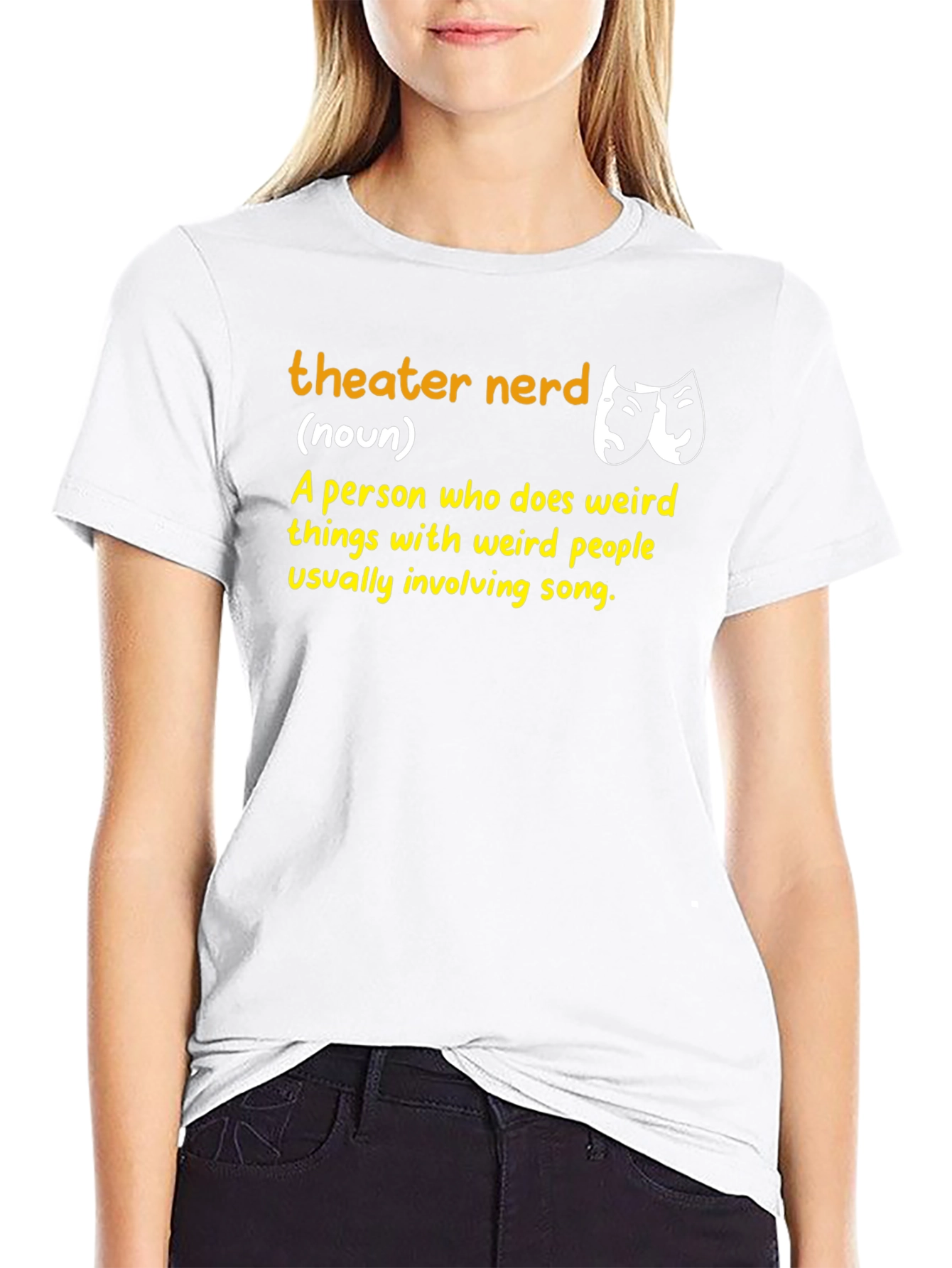 Theater Nerd Definition Black T-Shirt