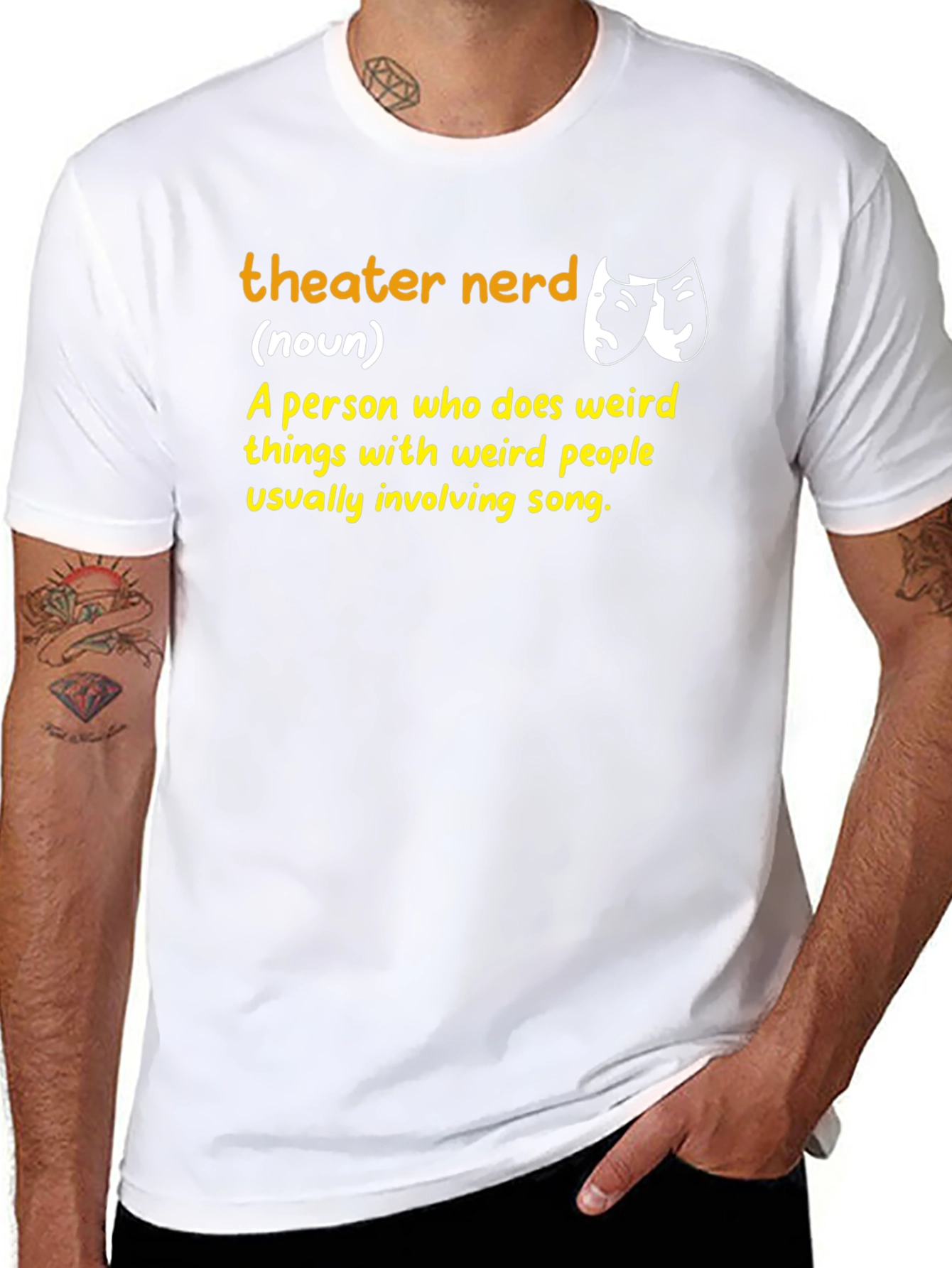 Theater Nerd Definition Black T-Shirt