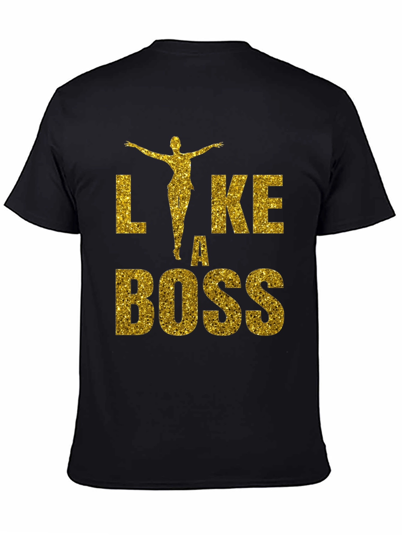 Like A Boss Glitter Graphic T-Shirt