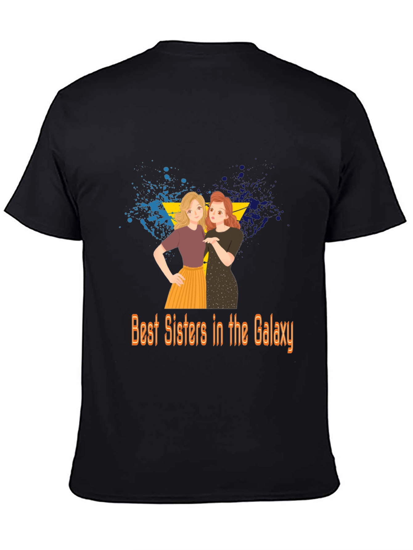 Best Sisters in the Galaxy Black T-Shirt
