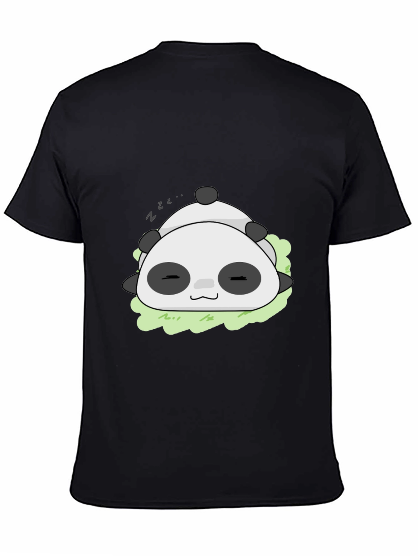 Cute Sleeping Panda T-Shirt - Black