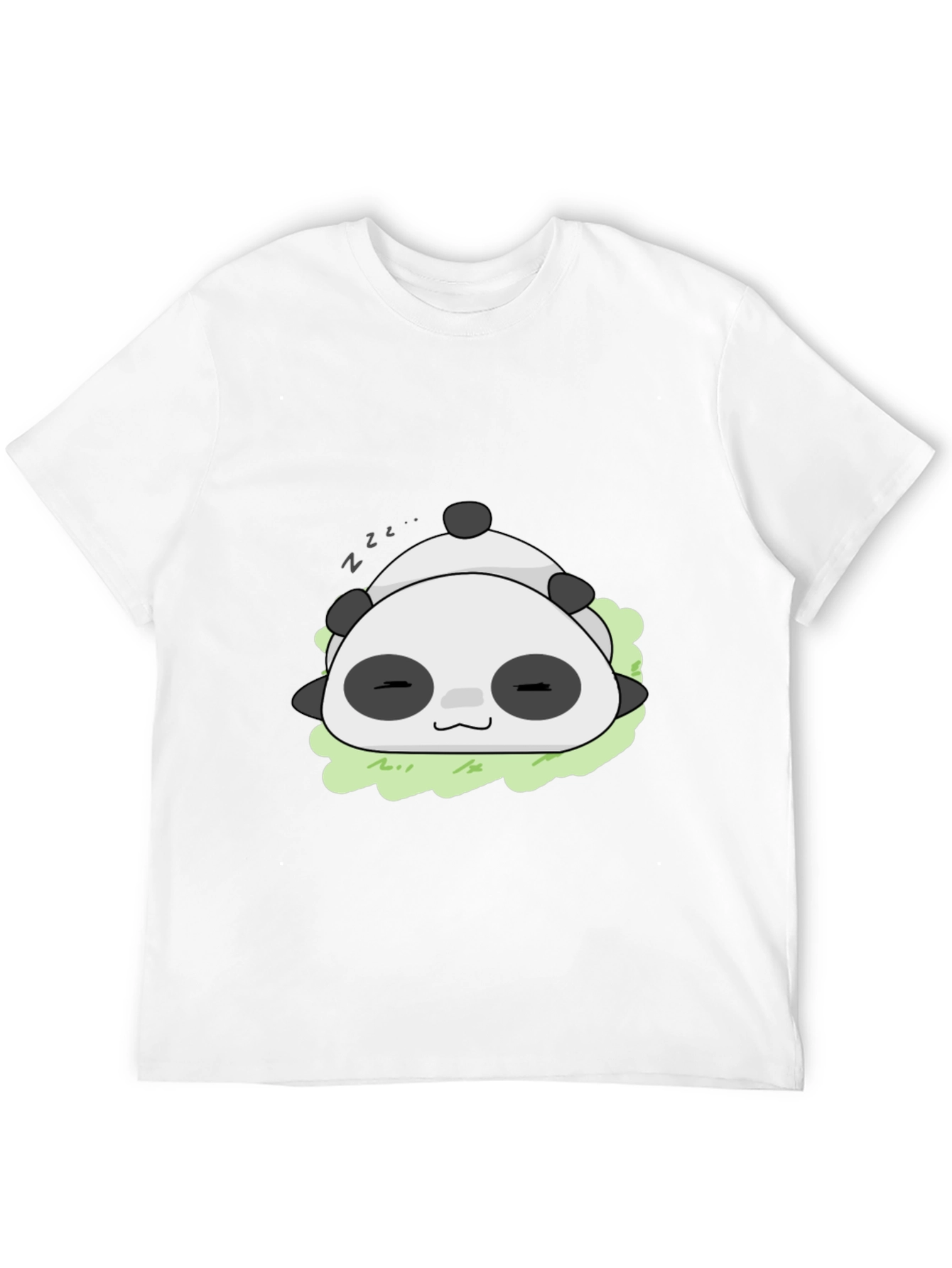 Cute Sleeping Panda T-Shirt - Black