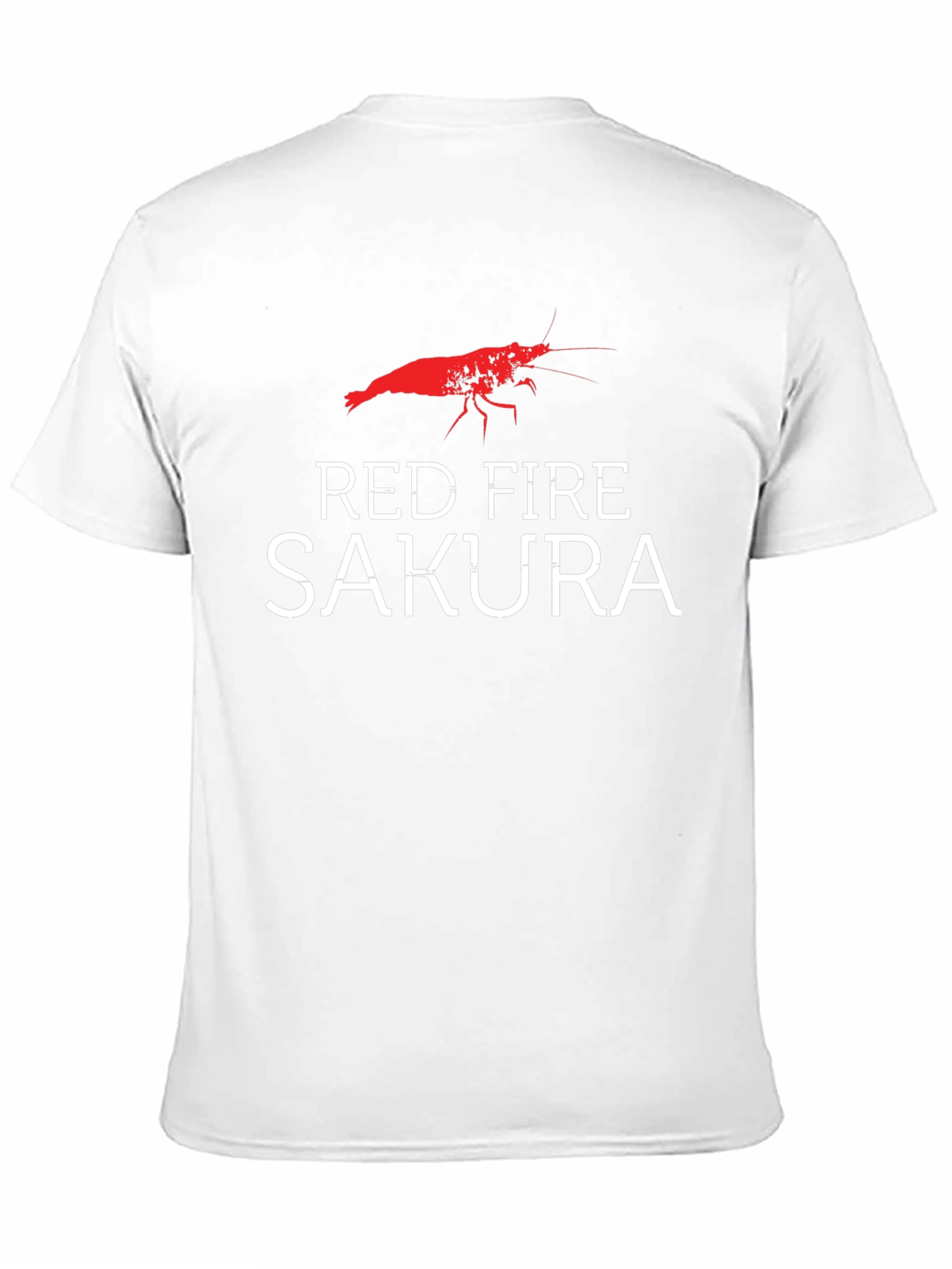 Red Fire Sakura Shrimp Graphic T-Shirt