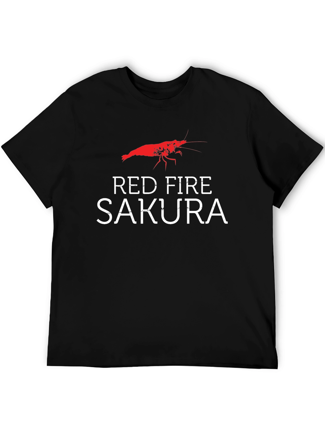 Red Fire Sakura Shrimp Graphic T-Shirt