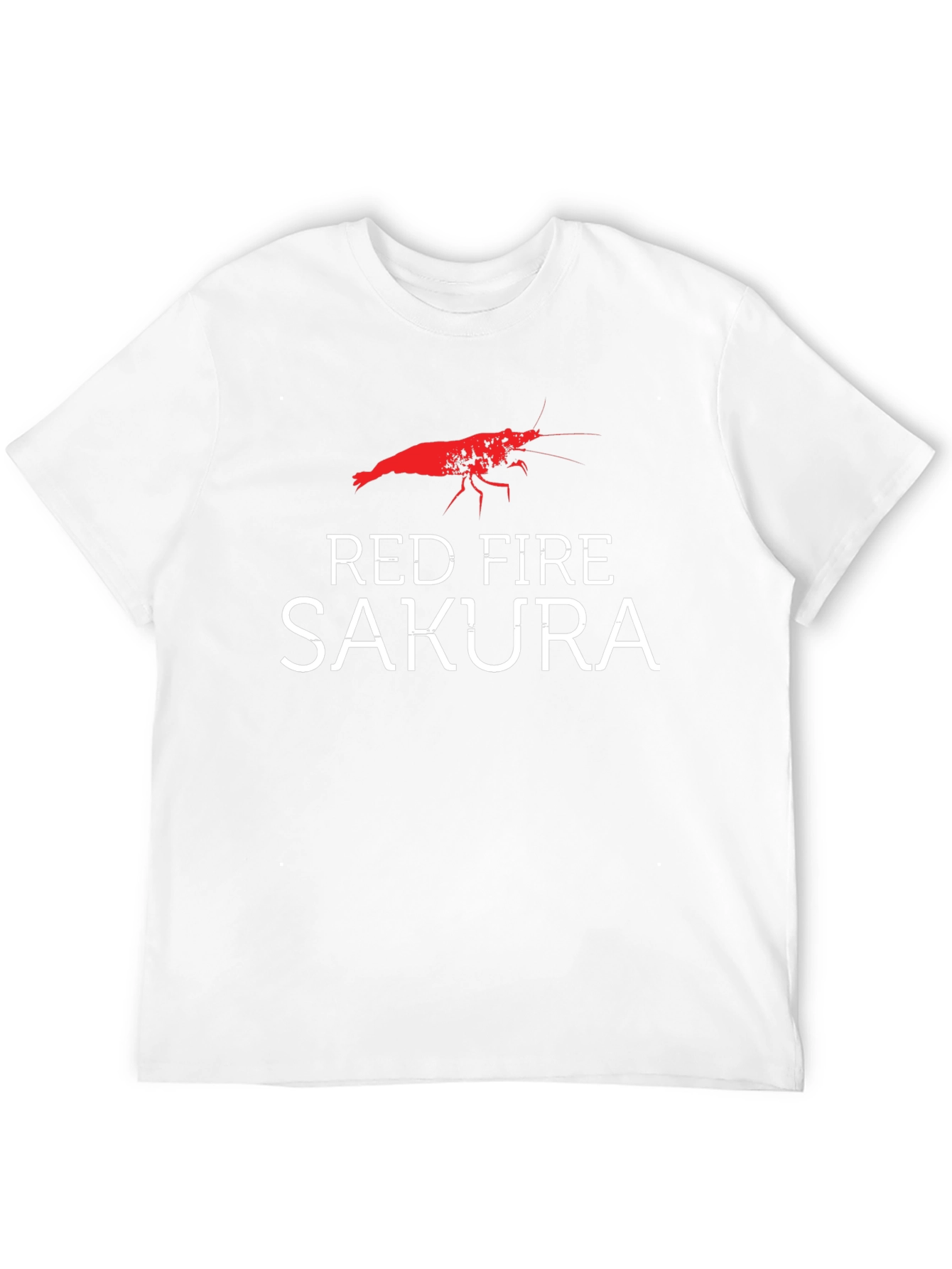 Red Fire Sakura Shrimp Graphic T-Shirt