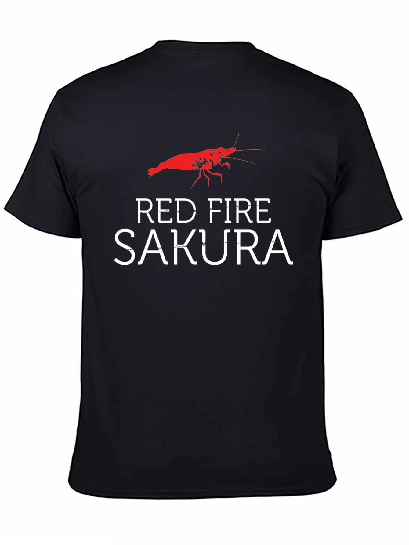 Red Fire Sakura Shrimp Graphic T-Shirt