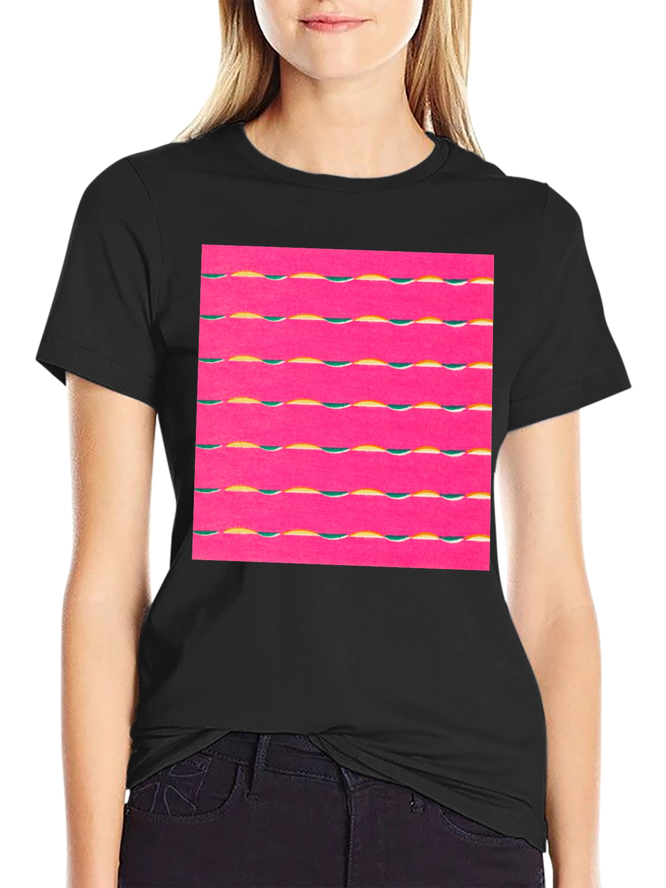 Retro Wave Graphic Tee - Black