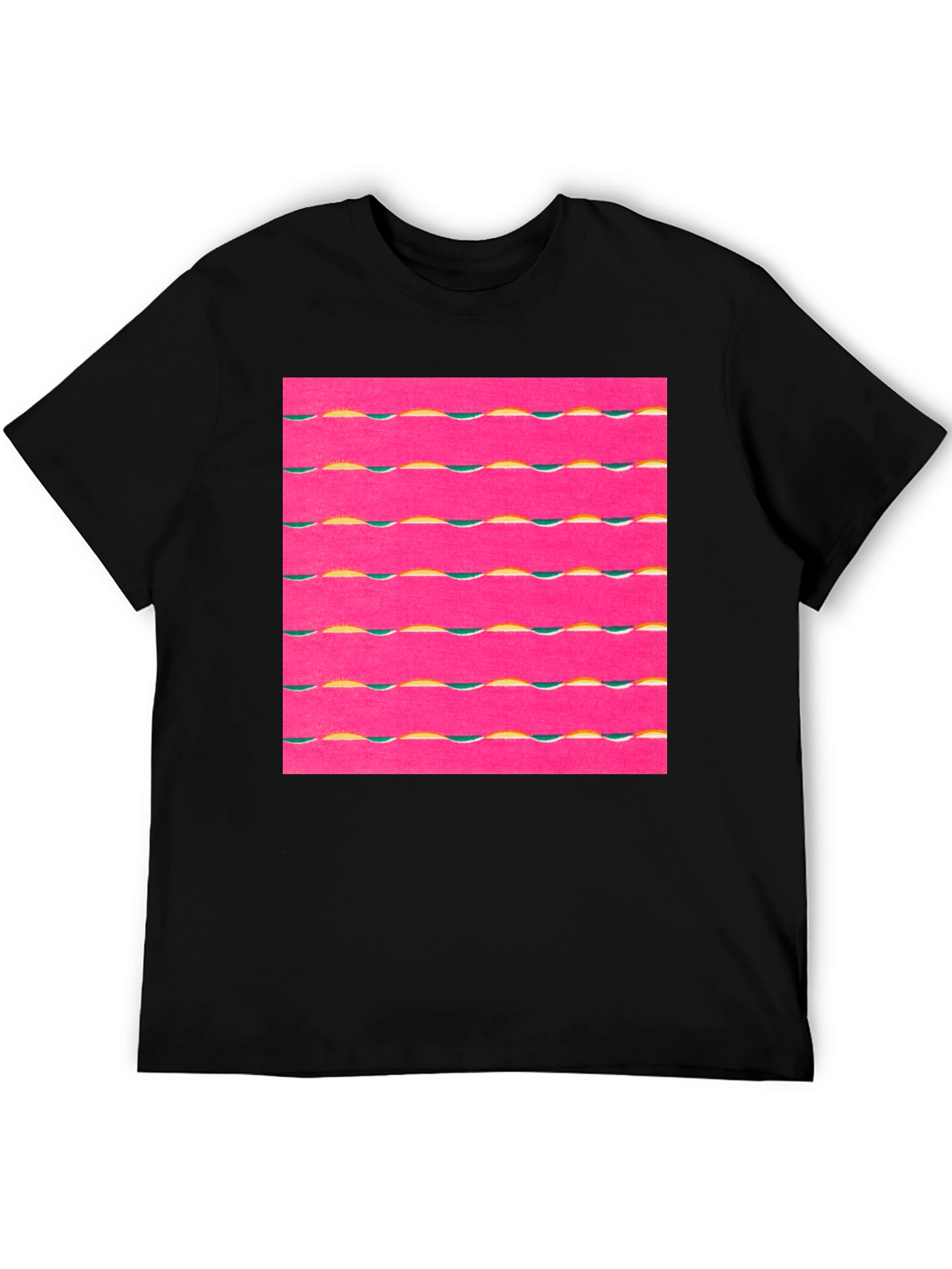 Retro Wave Graphic Tee - Black