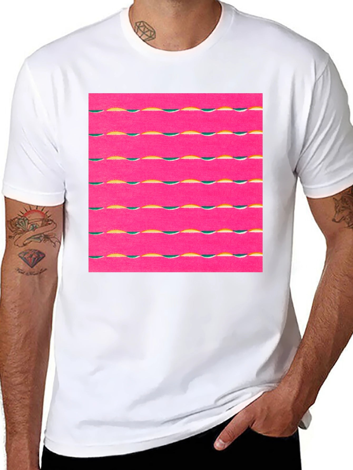 Retro Wave Graphic Tee - Black