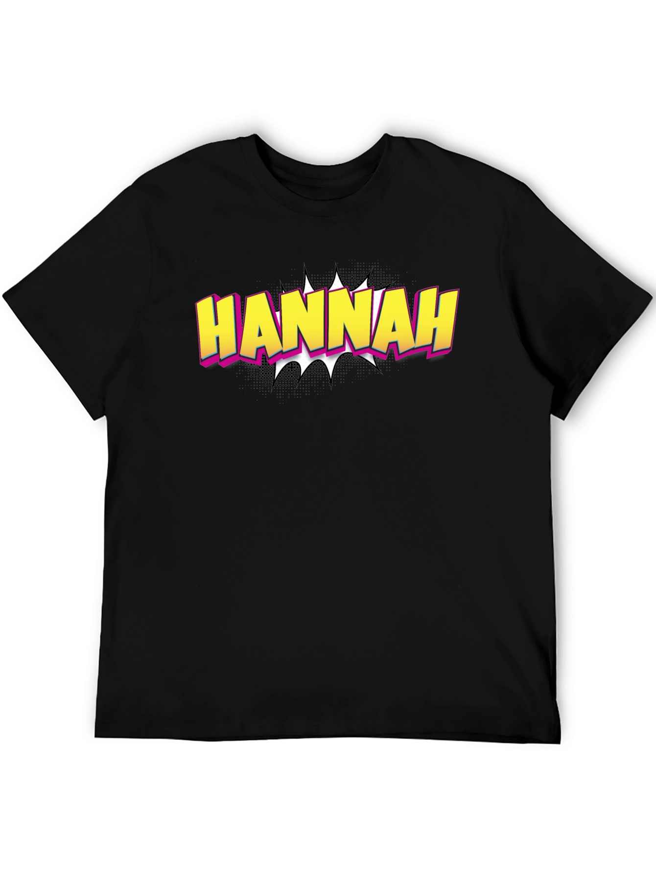 Hannah Comic Style T-Shirt - Custom Name Tee