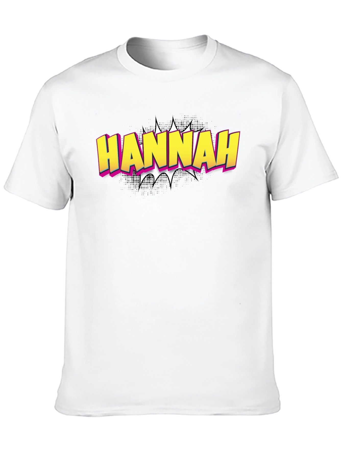 Hannah Comic Style T-Shirt - Custom Name Tee
