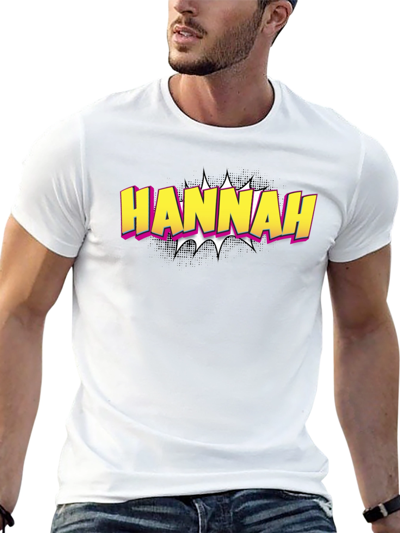 Hannah Comic Style T-Shirt - Custom Name Tee