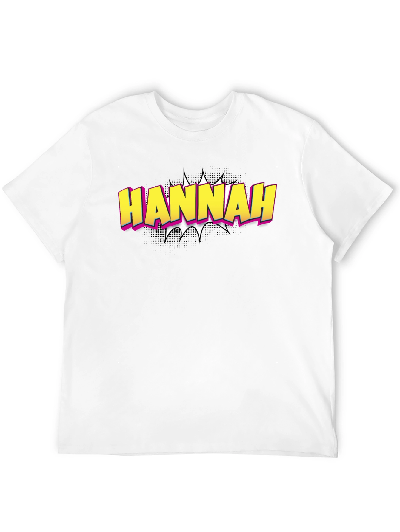 Hannah Comic Style T-Shirt - Custom Name Tee