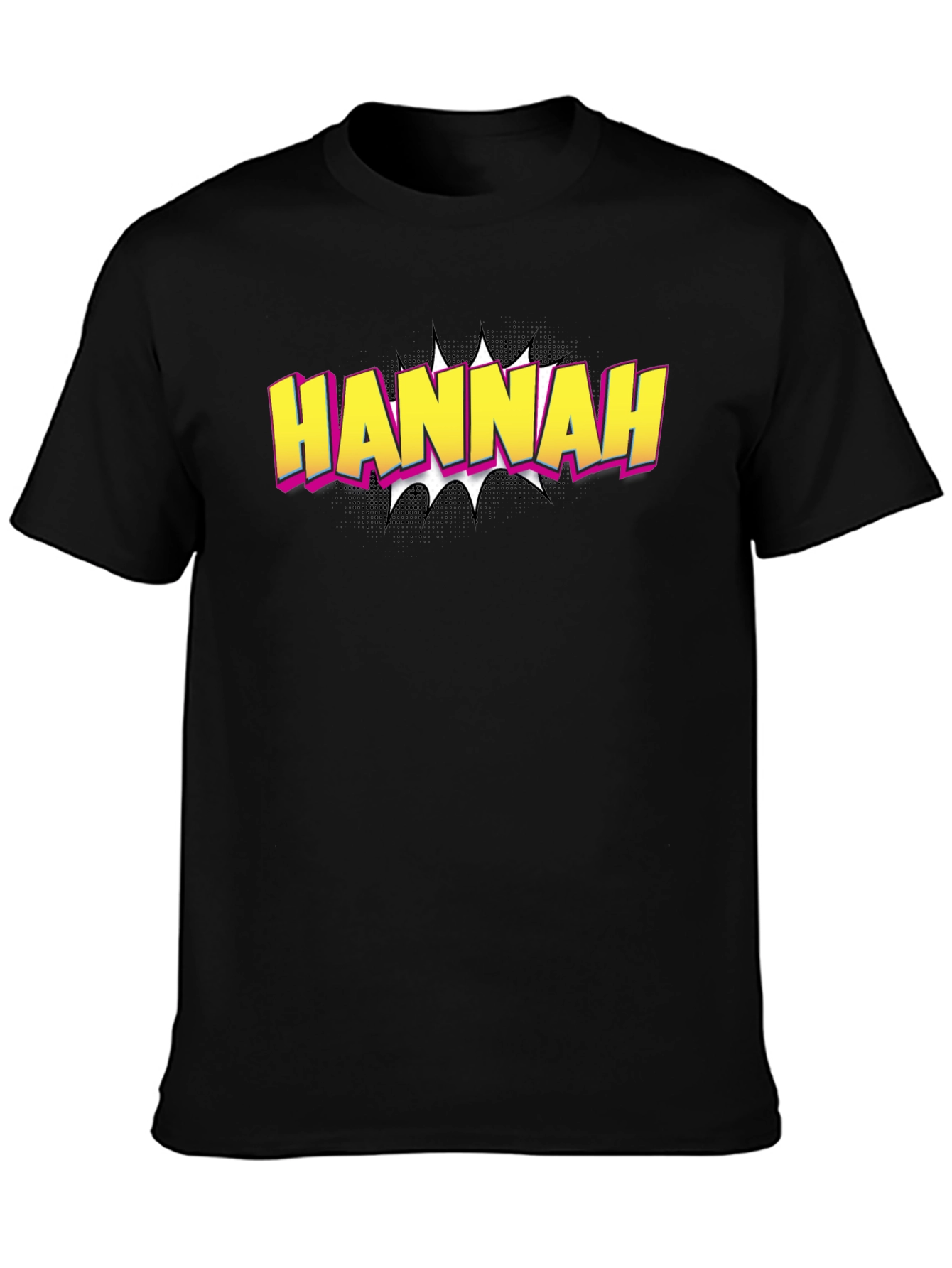 Hannah Comic Style T-Shirt - Custom Name Tee