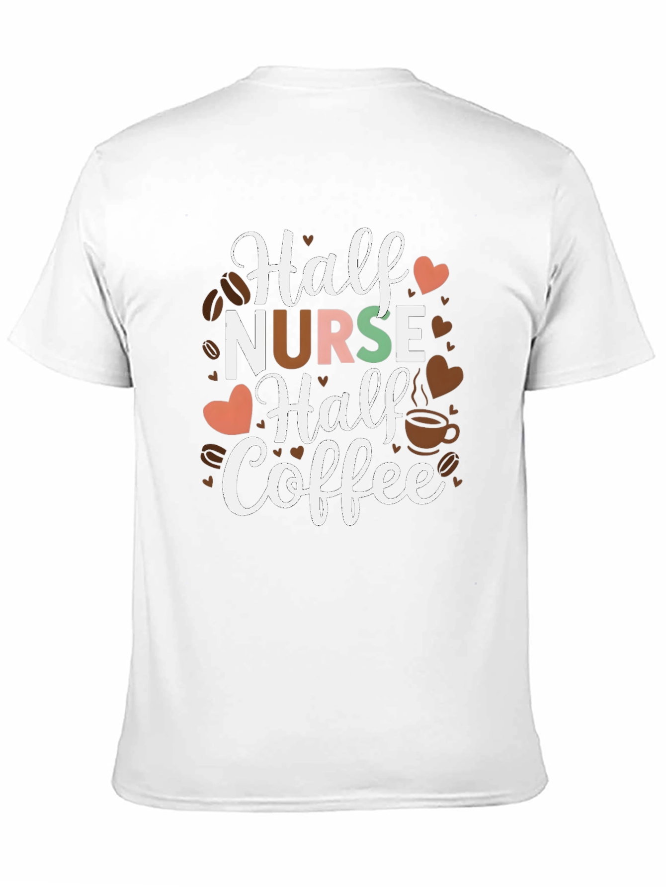 Half Nurse Half Coffee Graphic T-Shirt