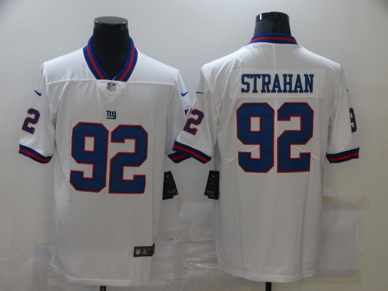 Men's New York Giants Michael Strahan #92 White Game Jerseys