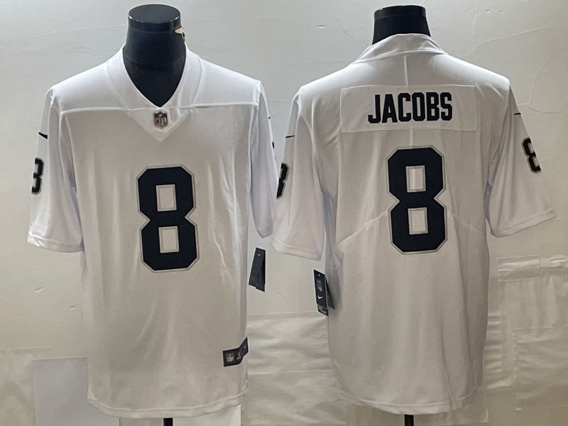 Men's Las Vegas Raiders Josh Jacobs #8 White Game Player Jerseys