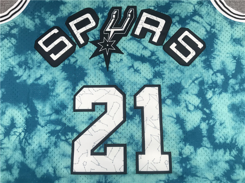 Men's San Antonio Spurs Tim Duncan #21 Blue Galaxy Swingman Jerseys