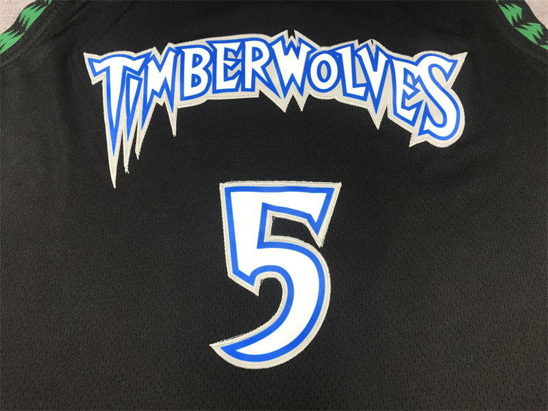Men's Minnesota Timberwolves Anthony Edwards #5 Black Swingman Jerseys