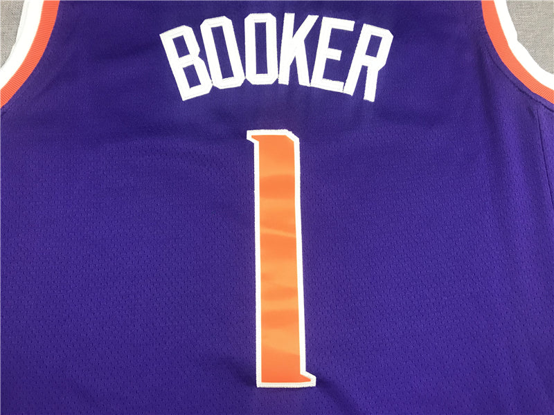Men's Phoenix Suns Devin Booker #1 Purple Replica Jerseys