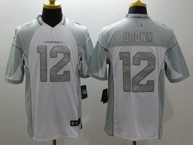 Men's Arizona Cardinals John Brown #12 White Game Jerseys