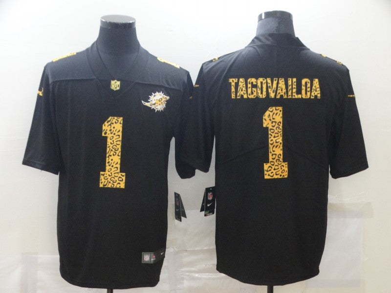 Men's Miami Dolphins Tua Tagovailoa #1 Black Game Player Jerseys