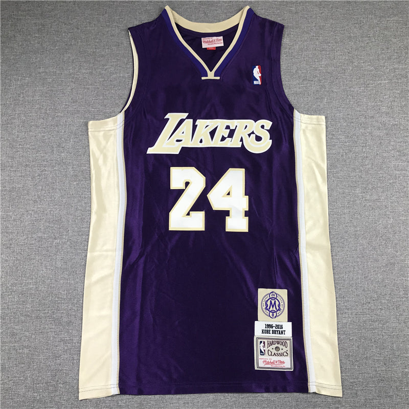 Men's Los Angeles Lakers Kobe Bryant Hall of Fame Purple Hardwood Classics Jerseys