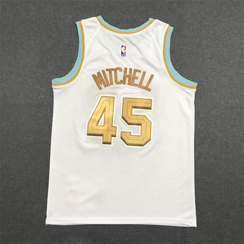 Men's Cleveland Cavaliers Donovan Mitchell #45 The Land White City Edition Jerseys