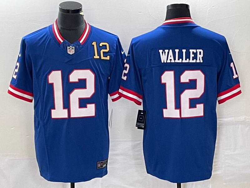 Men's New York Giants Darren Waller #12 Royal Classic Player Jerseys